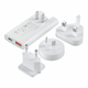 Choetech PD6011 PD65W GaN slim USB-A+C mini potovalni polnilec (bel)