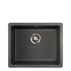 Metalac X Quadro U50 Podgradna sudopera, Crna, fi 90, 570×470 mm
