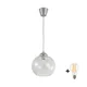 Brilagi - LED luster na sajli RETRO GLASS 1xE27/60W/230V prečnik 25 cm srebrna/prozirna