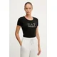 EA7 Emporio Armani Majica 8NTT67 TJDQZ 1200 Črna Skinny Fit