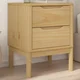Vidaxl vidaXL FLORO Nočna omarica rjava, vosek 45x39x57 cm, masiven bor
