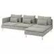 SÖDERHAMN Sofa 4-sed, s lenjivcem i bez stranice/Viarp bež/smeđa