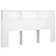MAISON CHIC Vzglavna omarica - Nočna omarica - Posteljna omarica bela 180x18,5x104,5 cm, (21670707)