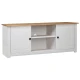 vidaXL TV omarica bela 120x40x50 cm trdna borovina Panama Range