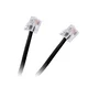 CABLETECH Telefonski kabel 7,5m 6P4C - 6P4C črna TEL0033A-7,5