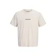 JACK & JONES Majica JJKENDRICK ecru / temno zelena / črna