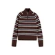 TOMMY HILFIGER Pulover rjava/črna/bela