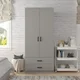 Hanah Home Ormar Yaman Luna 1600-043, 80x182x47 cm, Sivi