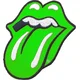 The Rolling Stones Classic Tongue Green Našitek za šivanje Green 8,4 x 5,8 mm
