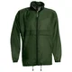 VJETROVKA S KAPULJAČOM ZIP UNISEX B&C SIROCCO TAMNO ZELENA S