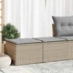2-dijelni set vrtnih sofa s jastucima bež od poliratana bagrem