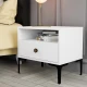 Hanah Home Noćni ormarić Lizbon 535, 56x50,8x40 cm, Beli