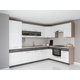 Kuhinjski blok MODE 131, sjajni bijeli + grafit