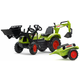 Pedalni traktor FALK 2070Y Claas Arion 430 z nakladalcem, bagerjem in stranskim tirom