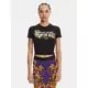 Versace Jeans Couture Majica 78HAHC05 Črna Slim Fit