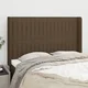 vidaXL vidaXL Vzglavje z ušesi temno rjavo 147x16x118/128 cm blago, (20952883)