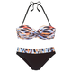 LASCANA Bikini  dimno modra / kostanj rjava / oranžna / črna