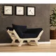 HANAH HOME Garden 1-Seat Sofa Prirodno Crno CPT8149 140