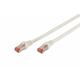 CAT 6 S-FTP patch cord, Cu, LSZH AWG 27/7, length 1 m, color white