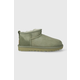 Čizme za snijeg od brušene kože UGG Classic Ultra Mini boja: zelena, 1116109