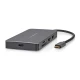 Nedis USB adapter z več vrati | USB 3.2 Gen 1 | USB-C moški | Micro SD/RJ45 ženski/SD/USB-C ženski/2x HDMI/2x USB-A ženski | 5 Gbps | 0,20 m | Okrogla | Pozlačeno | PVC | antracit | Škatla