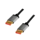 DisplayPort kabel 8K/60Hz, aluminijast, 1 m, črn/siv, visoka hitrost, HD zvok, možnosti večtokovnega prenosa, Dolby Digital - 1 komplet