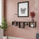 Hanah home Zidna polica Antracit