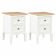vidaXL Nočna omarica 2 kosa MDF 35x30x49 cm bela
