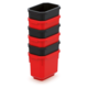 Plastični zaboji 110x75x263mm Black/Red 6kos