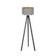 Brilagi - Podna lampa VELVET 1xE27/60W/230V wenge/siva