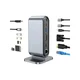 Adapter TIP C HUB na HDMI+VGA+4xUSB+SD/micro+RJ45+ PD+2xTIP C+Audio