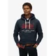 Superdry unisex. M2014122A Vintage Heritage sproščeno prilegajoča se mornarska majica (M), Modra, Priložnostno, Bomba