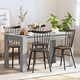 vidaXL Jedilna miza siva sonoma 140x74,5x76 cm konstruiran les