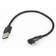GEMBIRD USB kabl na Lightning/ CC-USB2-AMLML-0.2M pod uglom/ 0.2 m/ crna