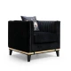 Atelier del Sofa Fotelja Bellino 85x75x83cm Crna