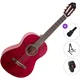 Valencia VC204 Standard SET 4/4 Transparent Wine Red Klasična kitara