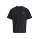 JACK & JONES Majica JJEARCHIVE črna / bela