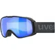 UVEX Xcitd Black Mat Mirror Blue/CV Green Smučarska očala