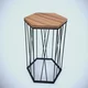 Hanah Home HANAH HOME Cetrus - Walnut pomožna miza, (20863534)