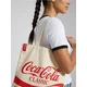Sinsay - Platnena shopper torba sa štampom Coca Cola - krem