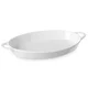 Noah Ovalni krožnik za peko z ročaji 270x180x40mm iz belega porcelana - Hendi 784020