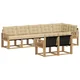 Set vanjskih sofa s jastukom 8 pcs Bijela i bež