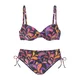 VIVANCE Bikini vijolično modra/temno oranžna/roza/črna