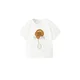 MANGO KIDS Majica CANICHE sepija/svetlo siva/temno zelena/bela