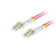 Lanberg Optični patchcord MM LC/UPC-LC/UPC DUPLEX 3.0MM OM4 50/125 LSZH 0.5m vijoličen