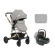 KikkaBoo Kolica Amaia Light Grey premium set 2in1 sa autosedištem I-Size (KKB11245 SET)
