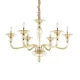 Ideal Lux - Luster na lancu DANIELI 6xE14/40W/230V, prečnik 85 cm, mesing