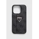 Guess Gripstand 4G Triangle Maska za telefon za iPhone 15 Pro, Crna