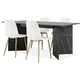 KRONDAL D180 sto mermer + 4 JONSTRUP stolice bela