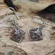 Naušnice Silver & Gold - Square Drop